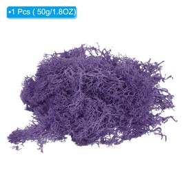 PATIKIL 1.8 OZ Fake Moss, Preserved Reindeer Moss Artificial Moss Lichen Centerpieces Decor Faux Moss for Potted Plants Christmas Craft, Purple