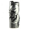 Skull Head Skeleton Metal Lighter Case Cover Holder fits BIC