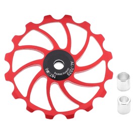 Drfeify Meijun 16T Bicycle Rear Derailleur Pulley, Aluminium, MTB Road Bikes, Ceramic Bearing, Pulley, Guide Wheel Parts (Red) Other Outdoor Toys for Children Outdoor Toys