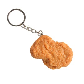 GANPUB 1Pc Yellow Chicken Nugget Keychain, Food Keychain, Simulation of Fried Chicken Nuggets Wing for Handbag Purse,Car Car Accessories