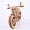 GuDoQi 3D Wooden Puzzle, Motorcycle Model Kit with Rubber Band