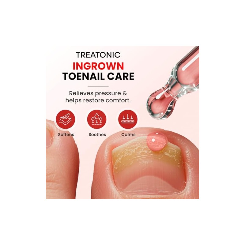 Ingrown Toenail Treatment Kit with Precision Clippers & Drops