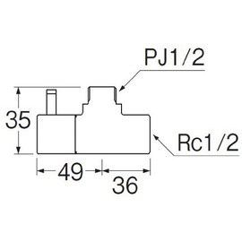 SANEI V2261-X3-13 [Stop Faucet Body] Compatible with Cold Regions