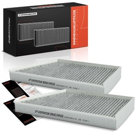 Frankberg 2 x Cabin Air Filter Pollen Filter with Activated Carbon Compatible Petrol with 206 CC 2D 206 Hatchback 2A/C 206 Notchback 206 SW 2E/K 206+ 2L 2M Replace# CU3448