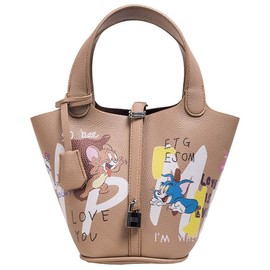 HAHARUNA Mother's Day Gift, Cute Cube Bag, Paint Bag, 2-Way Handbag, Shoulder Bag, Leather, Crossbody Bag, Pouch Included, Shoulder Bag, Elegant, Casual, Birthday, Women's, Waterproof, Lightweight,