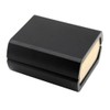 Esquirla Deluxe Velvet Cufflink Storage Box for Groomsmen Gifts, Black-