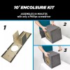 SCOSCHE SE10KT 10-inch Single Car Speaker Enclosure Gray Carpet Needs