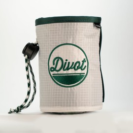 @DIVOTBAGS Convenient Pouch to Hold Sand and Seed Mix for Fixing Divots While Golfing | Bag Easily Attaches to Golf Bag or Push Cart | Allows Golfers to Carry Divot Mix While Walking (White)