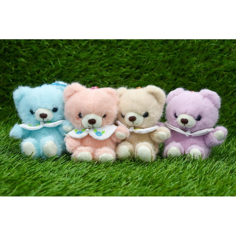 Takeoff Bear Drop Plush Keychain Retro Pastel Bear Cute Embroidered