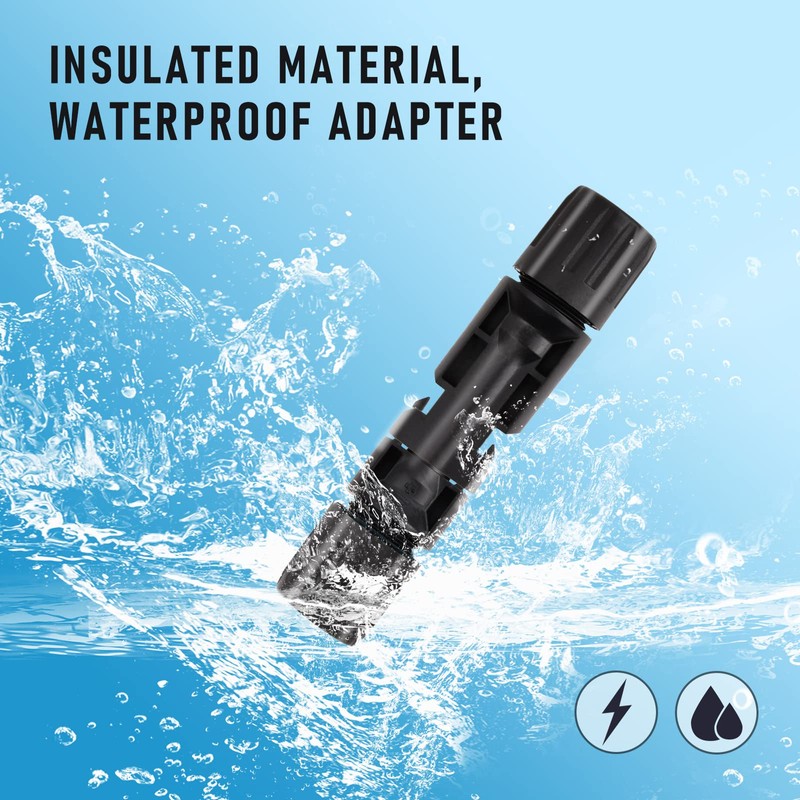 MC4 Solar Plug - 6 Pairs Male/Female, IP67 Waterproof, Solar
