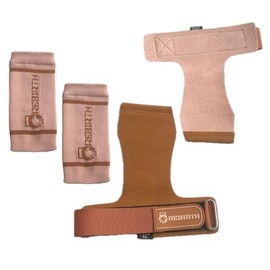 Handgrips + wrist bands | Workout gloves for men and women | Great for pull ups, weight lifting & Cross Training | Flexible Fabric Use with chalk | Pink & Orange