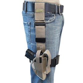 Barsony Desert Sand Tactical Drop Leg Holster for Canik TP9 Sub Elite 3.6" Right