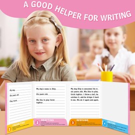 Kisston 24 Pcs Writing Folders with Pockets Bulk Writing Process 4 Pocket Folders Classroom Teaching Supplies for Students Teacher Classroom Kids (Bright Colors)