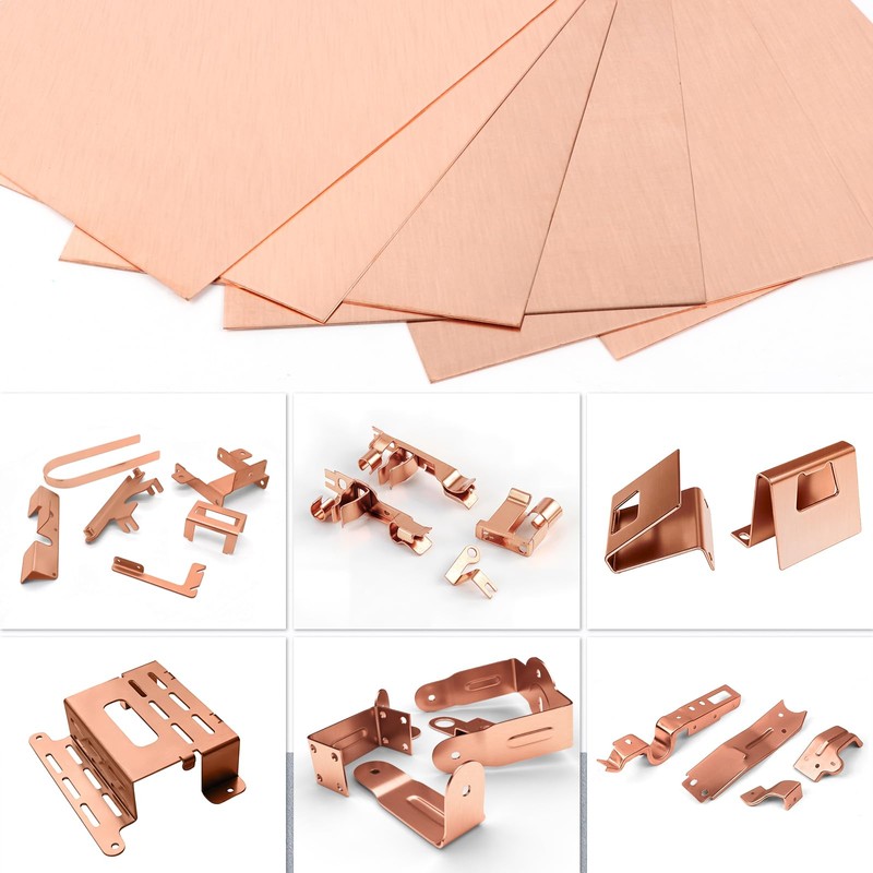 Adrattnay 6-Pack 99.9% Pure Copper Sheets Metal 6 "x 6",