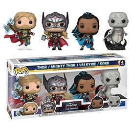 POP! 4 Pack Thor, Mighty Thor, Valkyrie, Gorr (Thor: Love and Thunder) Special Edition