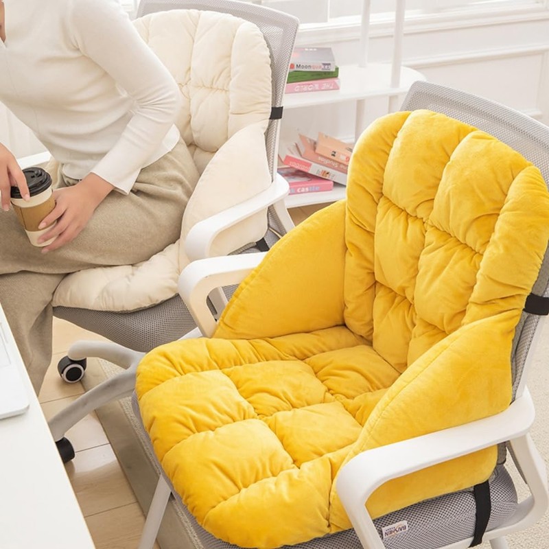 SKINFORD Desk Chair Cushion Semi-Enclosed Rocking Chair with High Back