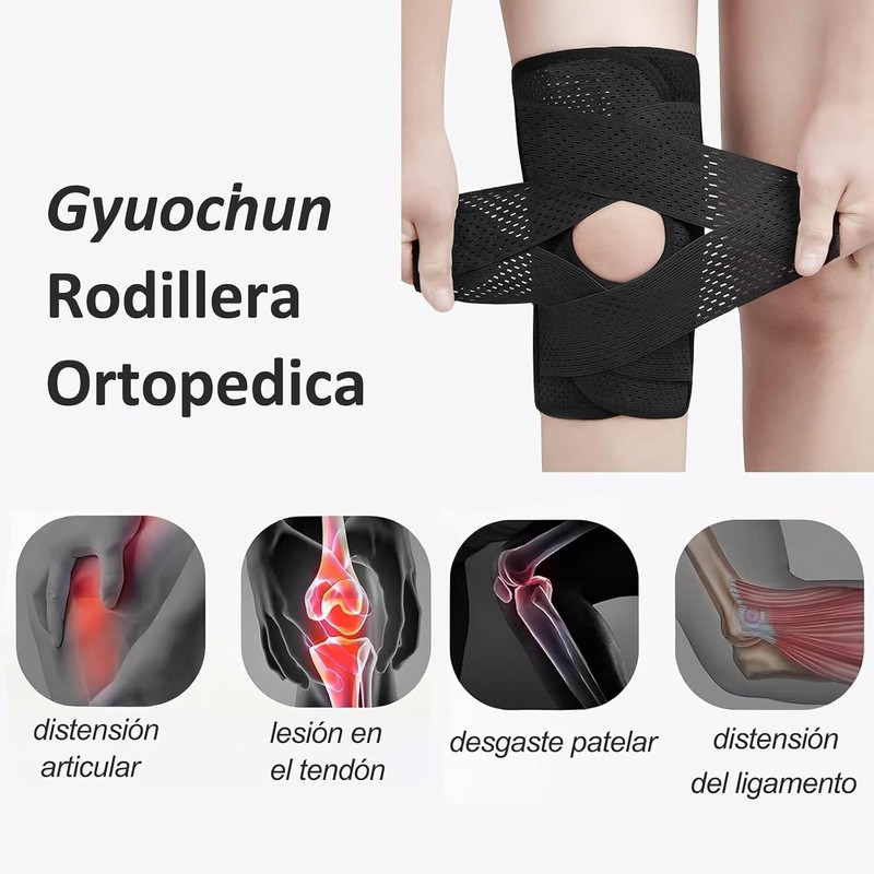 Rodillera Ortopedica con Estabilizadores Laterales