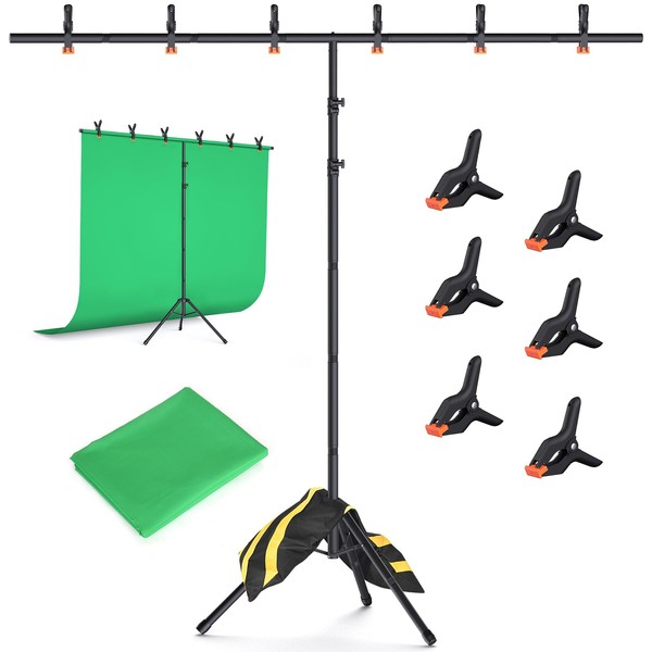 Forlogic Forlogic Green Screen Backdrop Kit with Stand, 8x7.2ft Portable