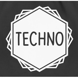 Shirtracer - Gym Bag Backpack - & Concert - Techno Festival Motif, 1 black