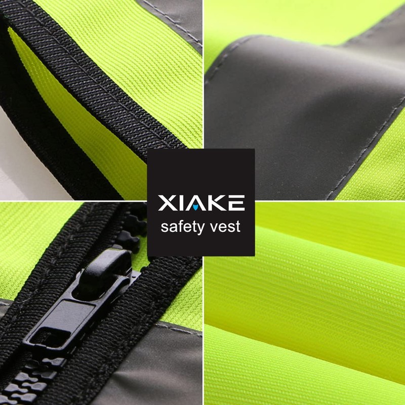 XIAKE 5 Pockets High Visibility Reflective Safety Vest for Men
