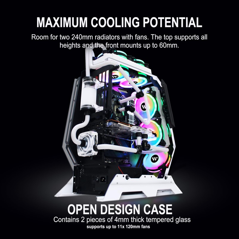 KEDIERS PC Case C570 ATX Mid Tower Tempered Glass Gaming