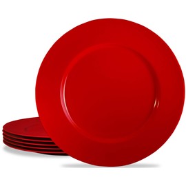 Calypso Basics by Reston Lloyd Melamine Salad Plate, Set of 6, Red