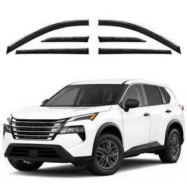 MNGYNUKA Shatterproof Out-Channel Window Deflectors for Nissan Rogue 2021-2025, Rain Guards, Window Visors for Cars, Vent Deflector, Car Accessories, 6 pcs (for Rogue 21-25 6-Piece Chrome)