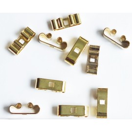 Blank Bolo Tie Slides Low Profile Pack of 10 Goldtone 5 x15mm