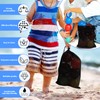 10 Pcs Mesh Drawstring Bag, Mesh Drawstring Bags with Cord