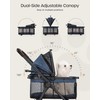 OJCME 3 in 1 Pet Carrier Stroller with Detachable Carrier,