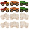 SOFPLATE 30Pcs 3 Styles Wood Truck Cut Out Car Shaped