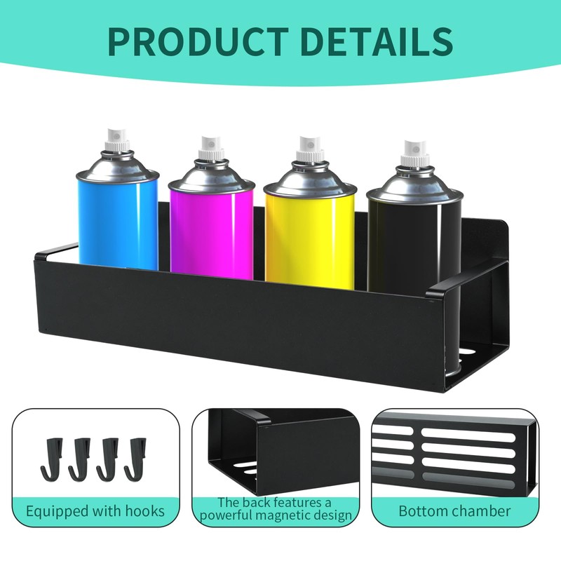 CONEHOY 8 Pcs Magnetic Spray Can Holder Wall Mounted Magnet