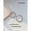 Aloooha 14K Gold Plated Hoop Earrings for Women,Lightweight Twisted Braided