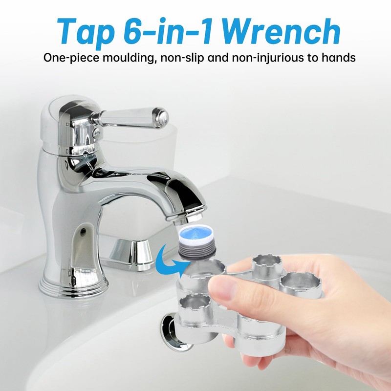 Aerator Mounting Key Assembly for Robinet M16/M18/M20/M22/M24/M28 Replacement Aerator Tap