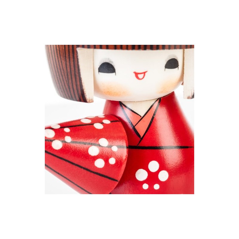 Sunny Weather Happy Girl Japanese Kokeshi Doll