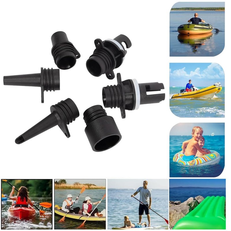 Granmagazz 6 Valve Adapter Boat Pump Adapter Inflatable Multifunctional Leak