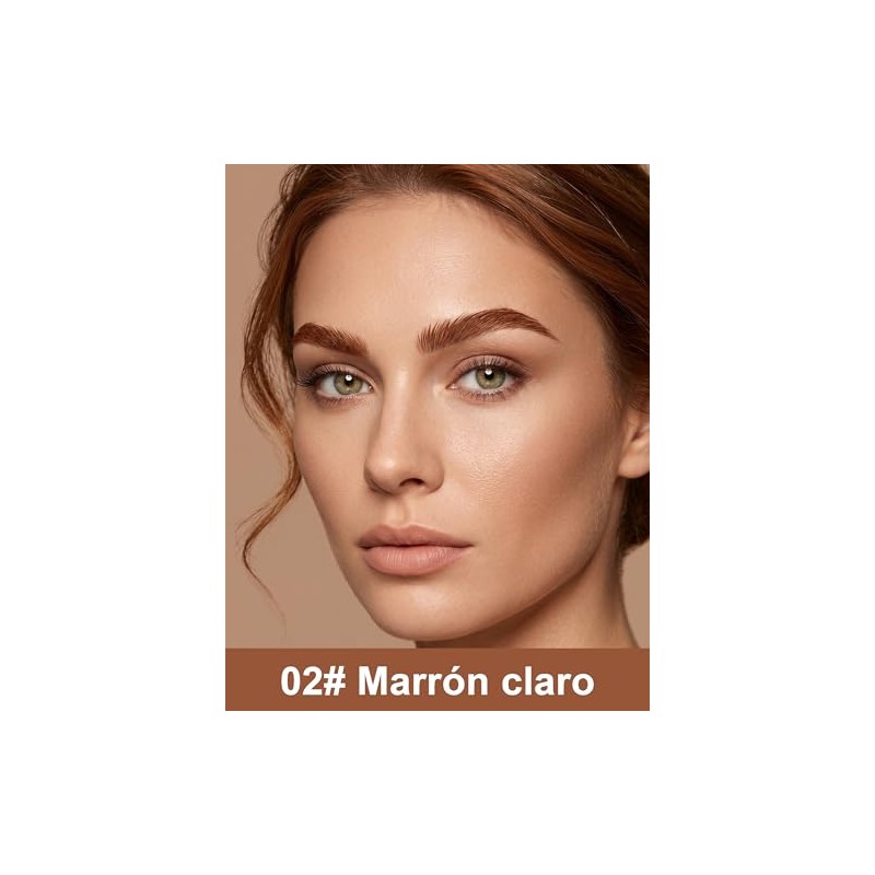 Erinde Lápiz Doble Punta para Cejas Líquido, Duración Extrema, W02