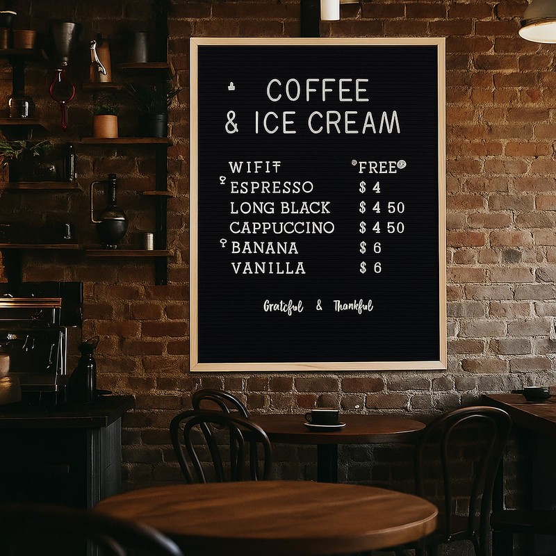 Large Felt Letter Board 24x30 Inch with 6 Sets of