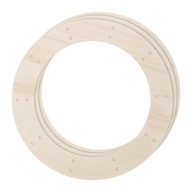 sourcing map 3Pcs Wooden Wreath Frames, Round 9.8" OD/7.1" ID Unfinished Floral Hoop Rings for DIY Christmas Easter Crafts Wedding Holiday Wall Home Decor