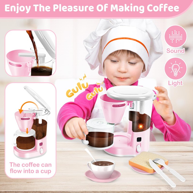 Shemira Play Kitchen Accessories, Play Kitchen Appliances Toy Set with