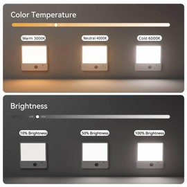 Epochglo Led Akku Lampe mit Bewegungsmelder, Kabellos Deckenlampe ohne Stromanschluss, Magnetisch Montierbar, Dimmbar mit Fernbedienung, Aufladbare Batteriebetriebene Deckenleuchte fr Flur/Keller/Badezimmer