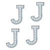 sourcing map 10 Pcs Iron on Letter Patches, Letter J