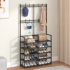 Laiensia 5-Tier Entryway Coat Rack, Coat and Shoe Rack, Entryway