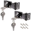 XMHF 2Pcs Keyed Hasp Locks 2.5 Inch Twist Knob Keyed
