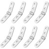 8 PCS 180 Degree Round Corner Folding Flip Hinges for