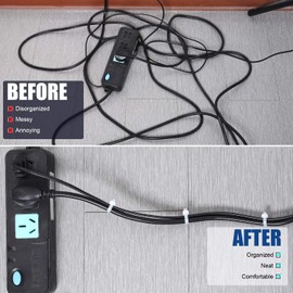 UL Listed Heavy Duty Cable Zip Ties 6 Inch, 500Pcs Industrial Nylon Durable Self-locking Wire Tie Wraps with 40 lbs Tensile Strength, Heat Resistant - White