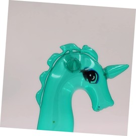 CORHAD 4pcs Inflatable Unicorn Drink Cup Holder Green Transparent Floating Beverage for Beach Parties Summer Gatherings and Fun Decor