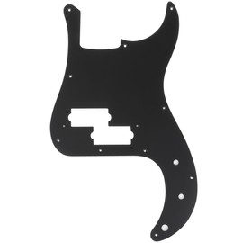 Musiclily Pro 10-Hole P Bass Pickguard for JPN Fender Japan 4-String Precision Bass, 1Ply Matte Black