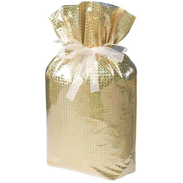 Gift Mate 21175-2 2-Piece Drawstring Gift Bags, Jumbo, Diamond Gold