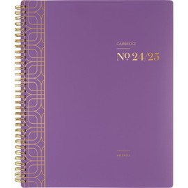 Cambridge Workstyle Balance Purple large Wkly/Mnthly Academic Planner, Bilingual (1606-905FA-19-25)
